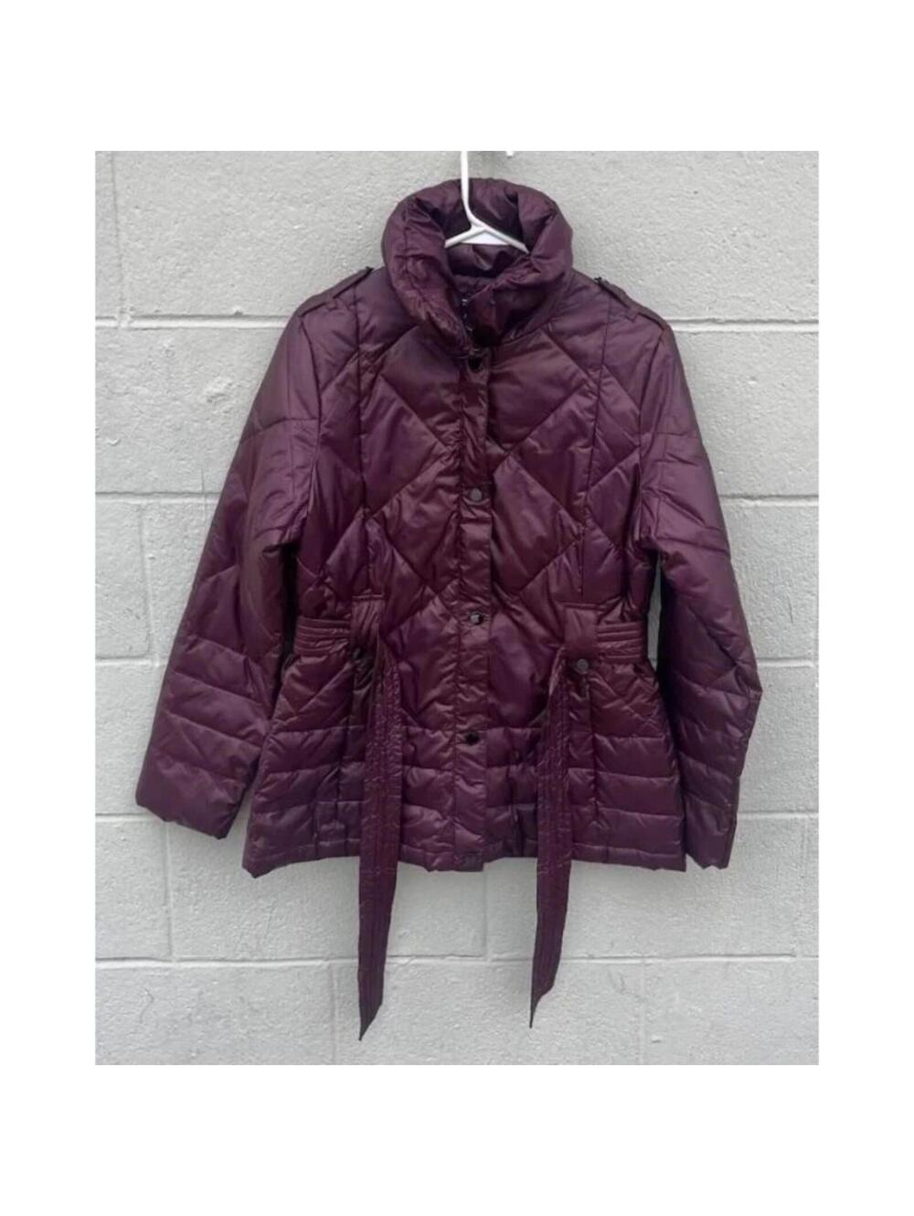 Big Chill Freestyle Purple Belted Puffer coat size M